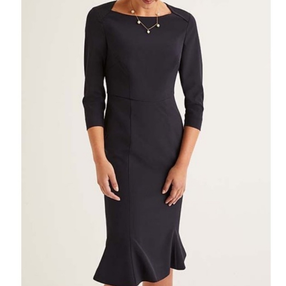 BODEN VIOLETTE Dress Womens Size 8 in Navy Work Career Business Office.